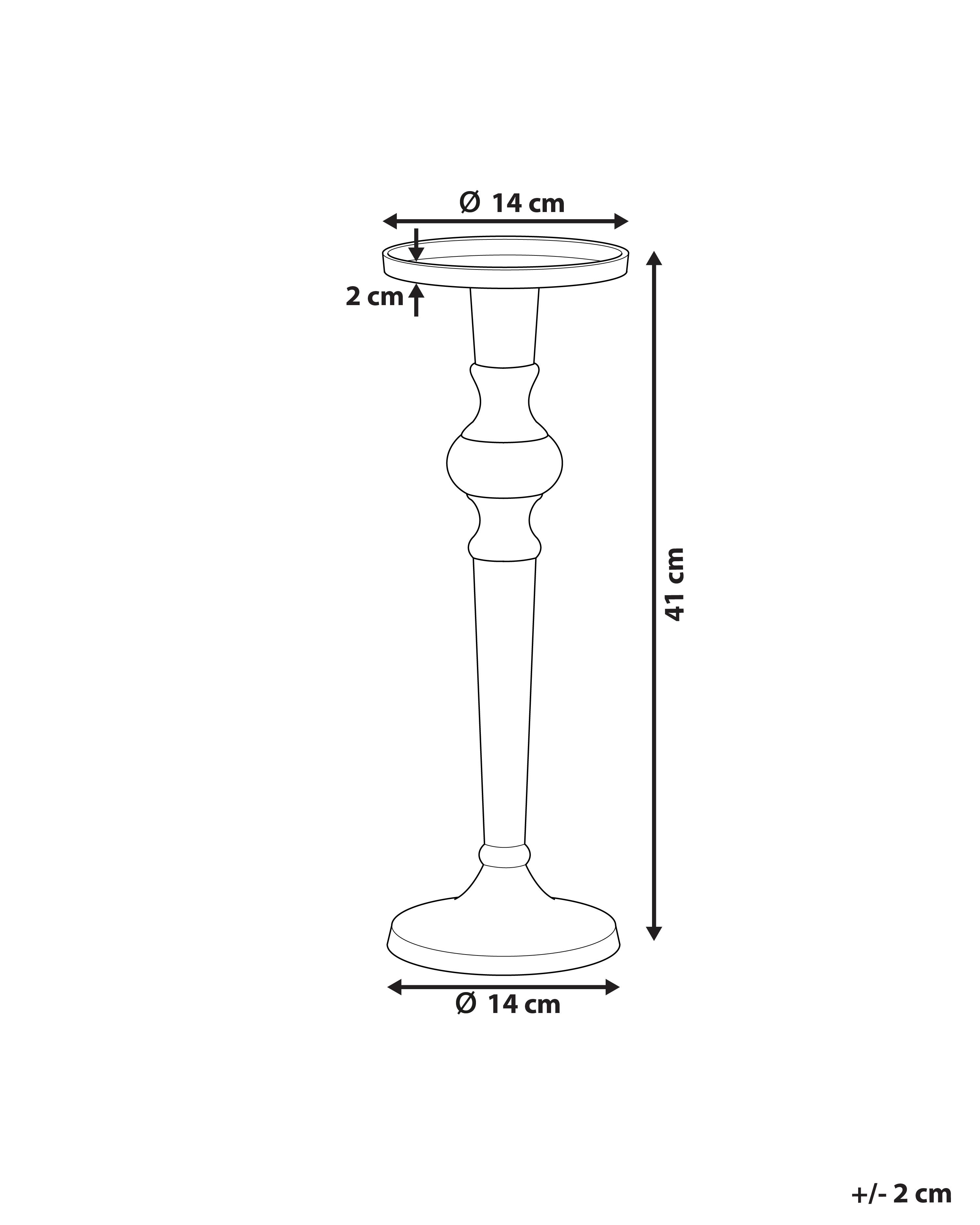 Kaarshouder SANAFA Metaal 41 cm Zilver