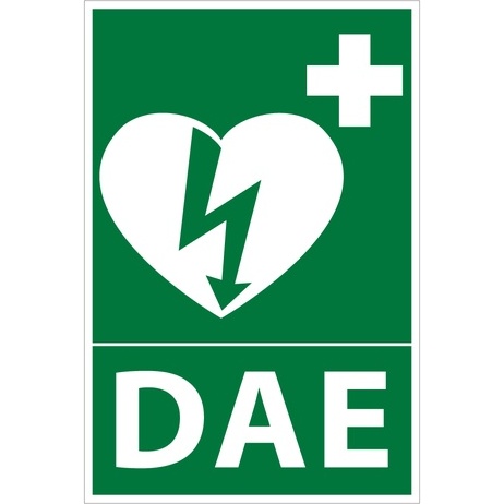 Signalétique Défibrillateur DAE pour ERP - Modèle 2 - ISO 7010