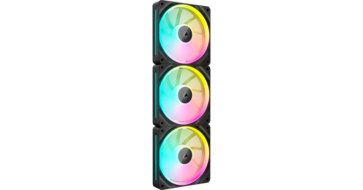 CorsairFRAME 4000D + iCUE LINK LX120 RGB Triple Pack bundel midi tower behuizing  (Zwart | 2x USB-A | 1x USB-C | Tempered Glass)