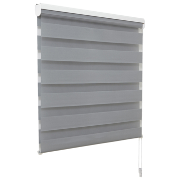 OK duo rolgordijn lichtdoorlatend grijs 80x150 cm (bxh)