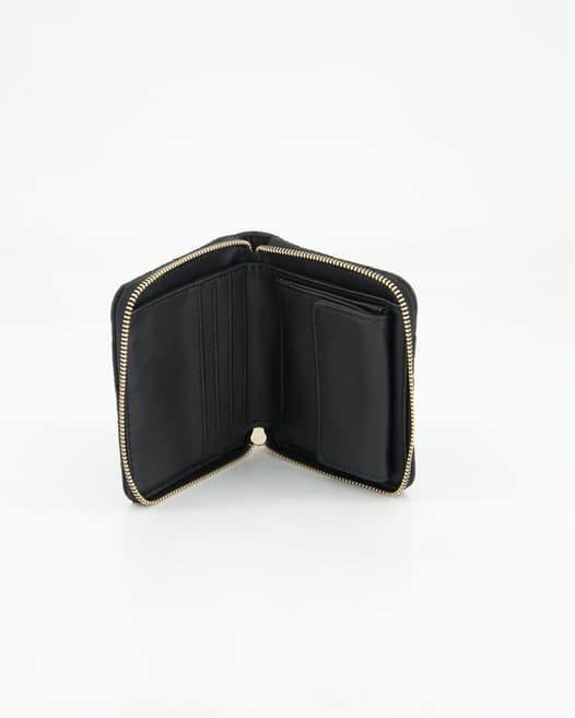 Guess Eco Rianee SLG Small Zip Aroun Portemonnaie in Schwarz