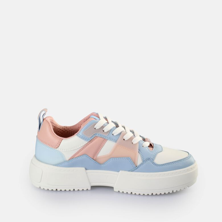RSE V2 Baskets basses véganes, bleu cielrose clair