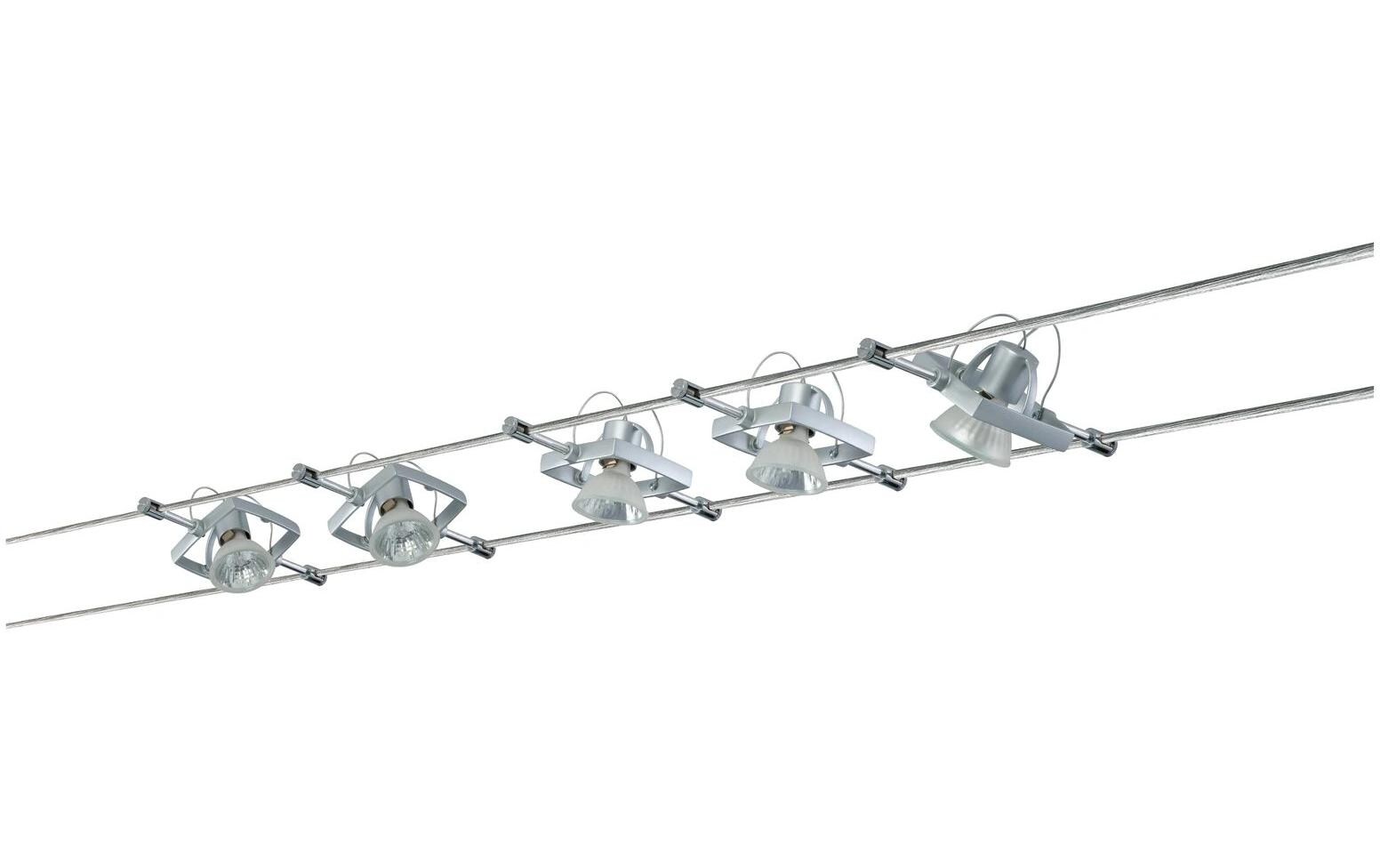 Seilsystem Mac II Basisset GU5.3 max. 5 x 10 WSchienenleuchten