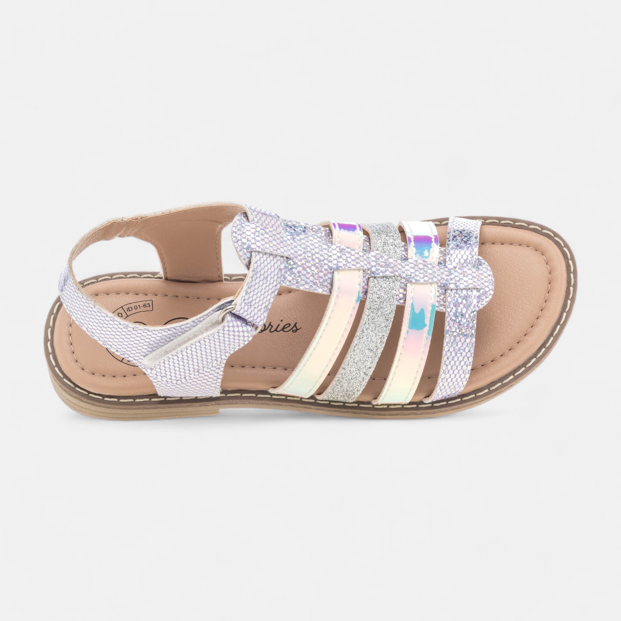 Nu-pieds Fille argent