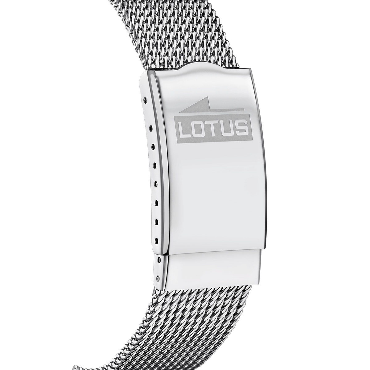 Montre Lotus homme acier bracelet acier maille milanaise