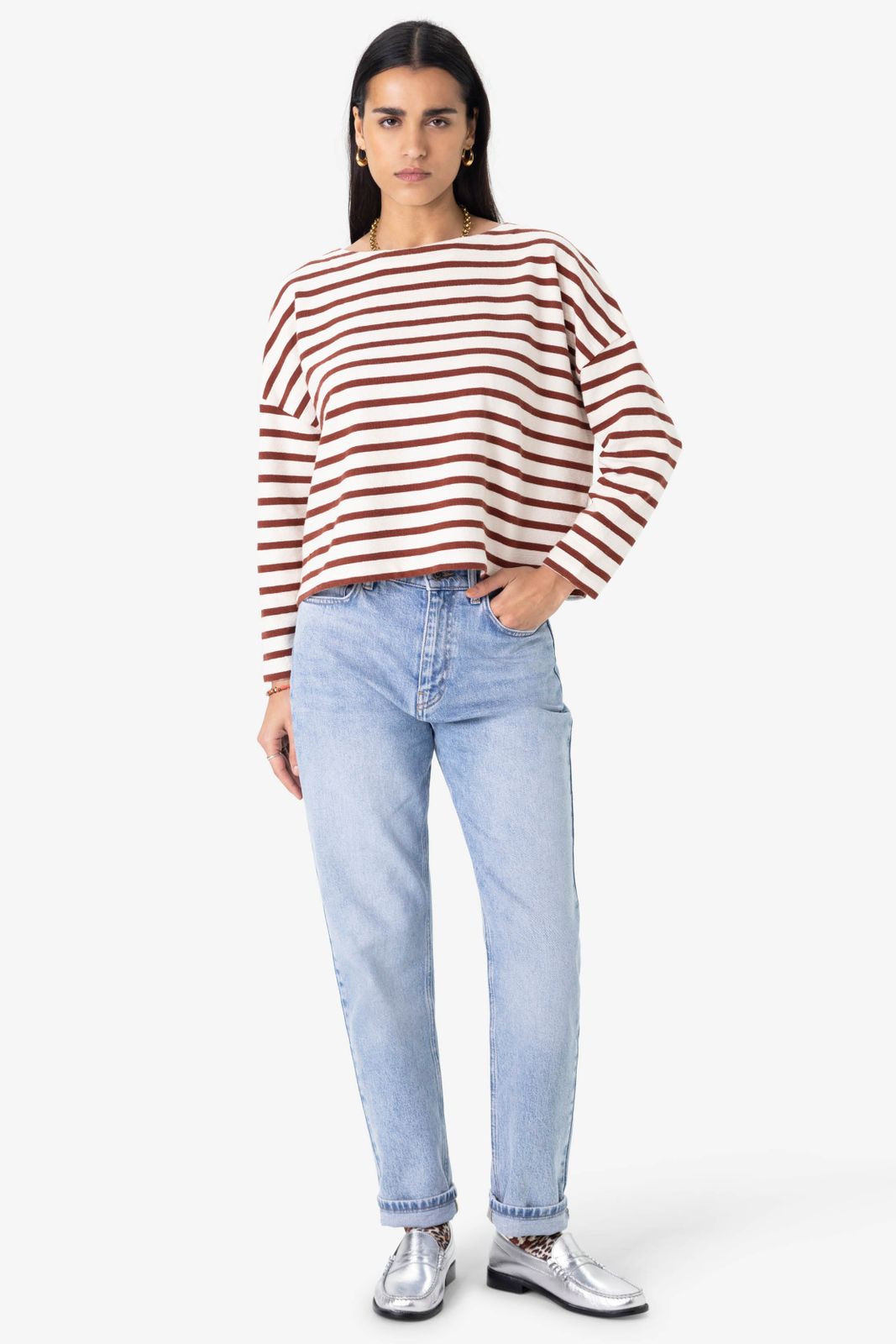 Blauwe high waist slim fit jeans