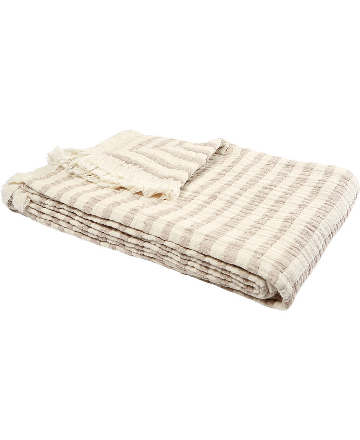 Magasin du Nord Collection Stripe throw beige Beige