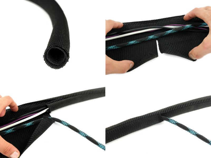 Label-the-cable Kabelschlauch CABLE TUBE 2 m x Ø 4 cm Schwa Design-Kabelschlauch LTC CABLE TUBE: Nie wieder Kabelsalat