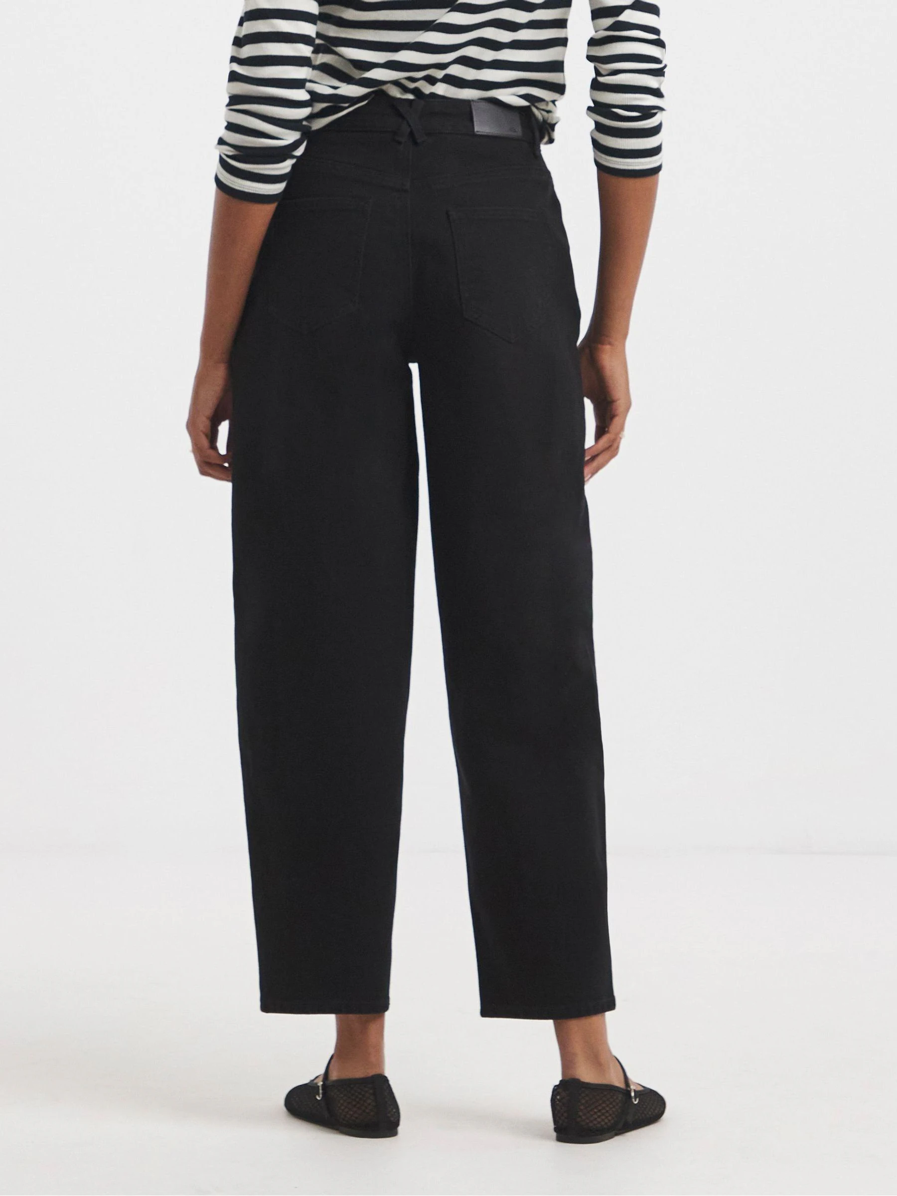 Zwart - Simply Be Smart Tapered Barrel Jeans