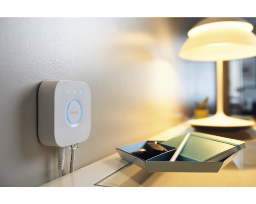 Philips Hue Bridge controlecentrum, wit, geschikt voor maximaal 50 lampen + accessoires - Compatibel met SMART HOME van Hornbach