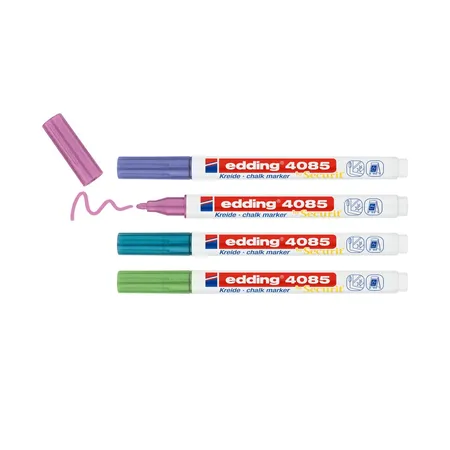 edding 4085 Kreidemarker Metallic, 1 - 2 mm, 4er Set