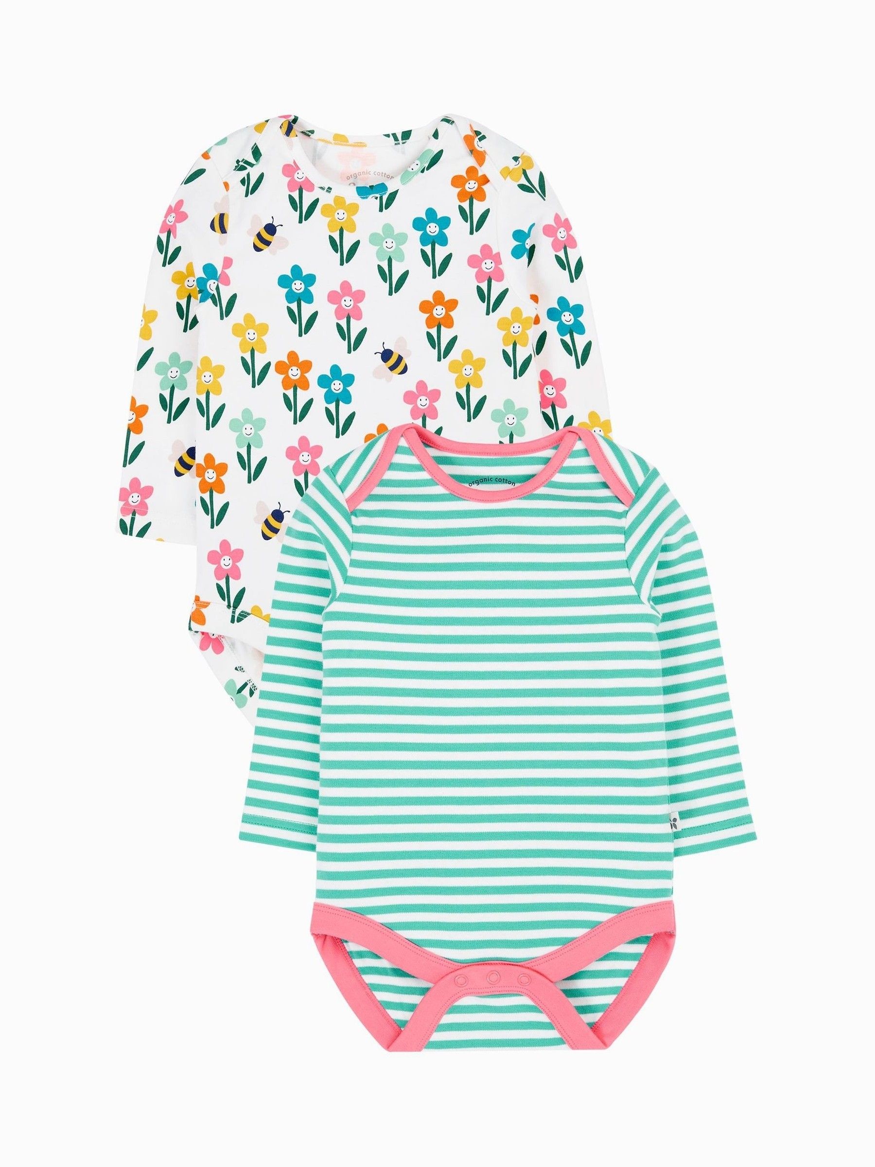 Wit - Frugi Super Special witte rompertjes 2 stuks