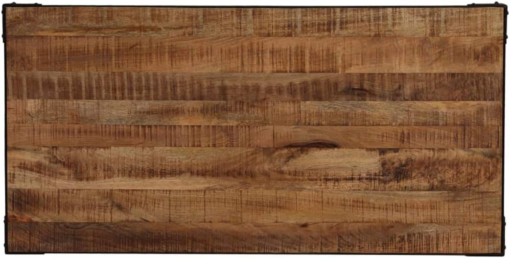 Outdoor-Möbel-Esstisch Massiv Rough Mange Holz und Stahl 120 cm-Möbel