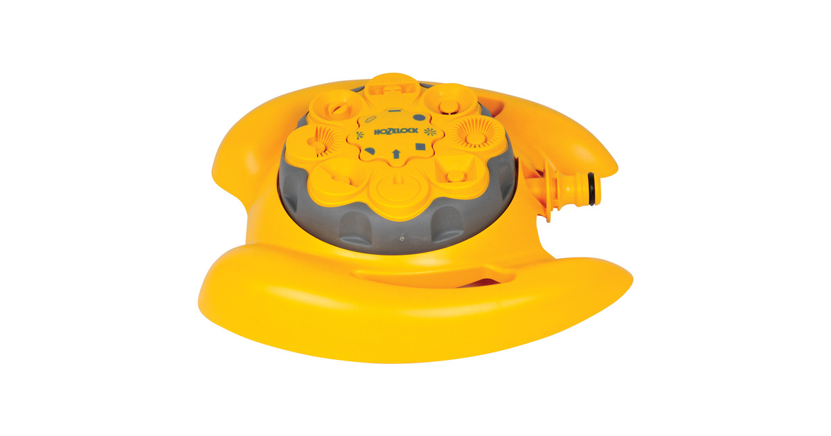 HozelockAuto Reel Mobile slangenwagen met 35 m slang + Multi Sprinkler  (Grijs/geel)