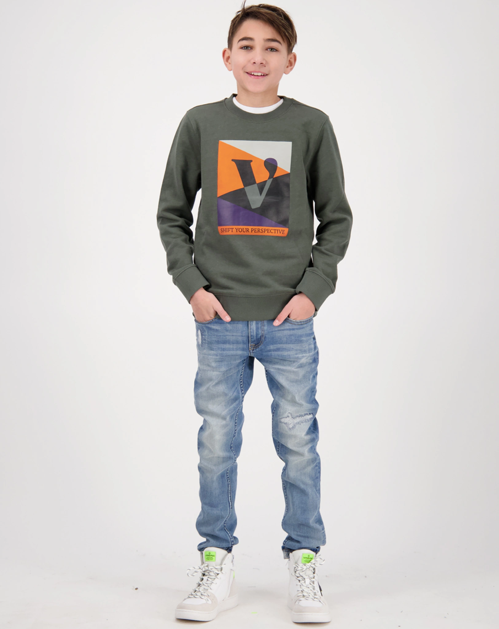 Sweatshirt NESTER in urban green