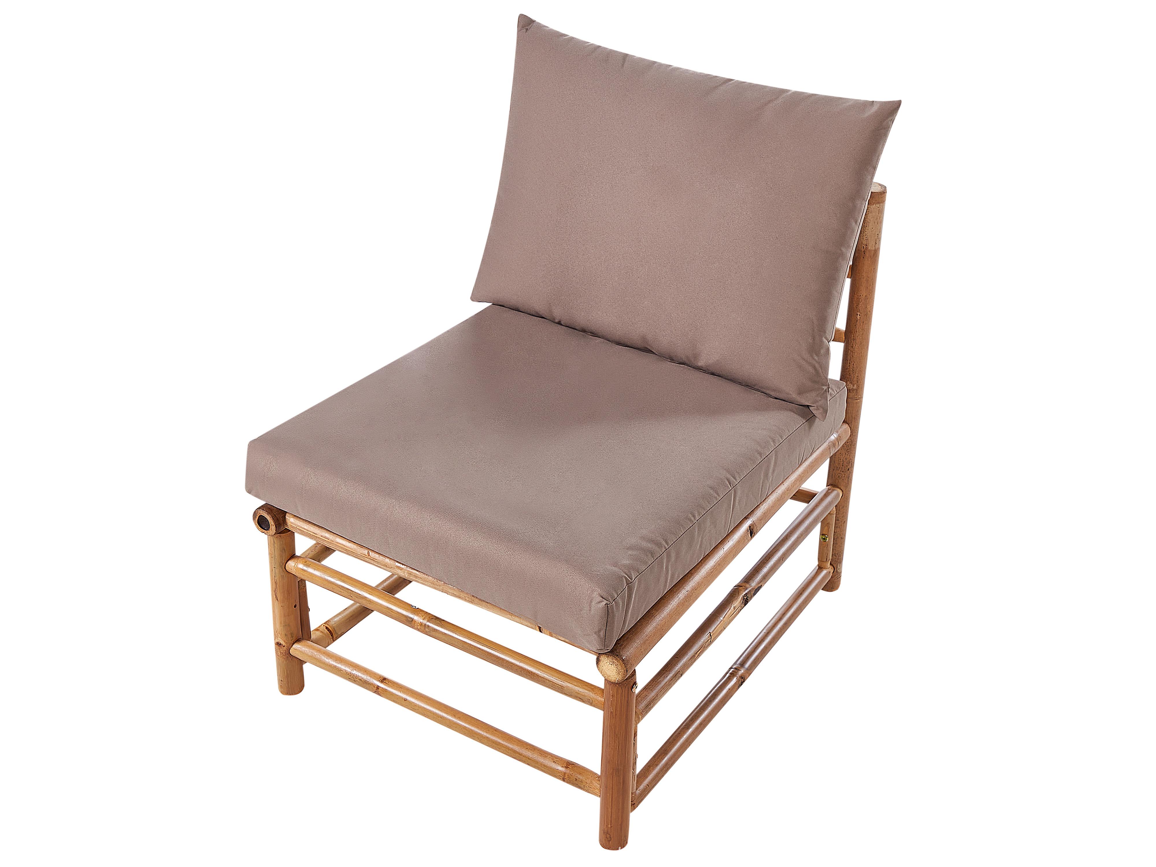 Loungeset met tafel 5-zits CERRETO Bamboehout Taupe