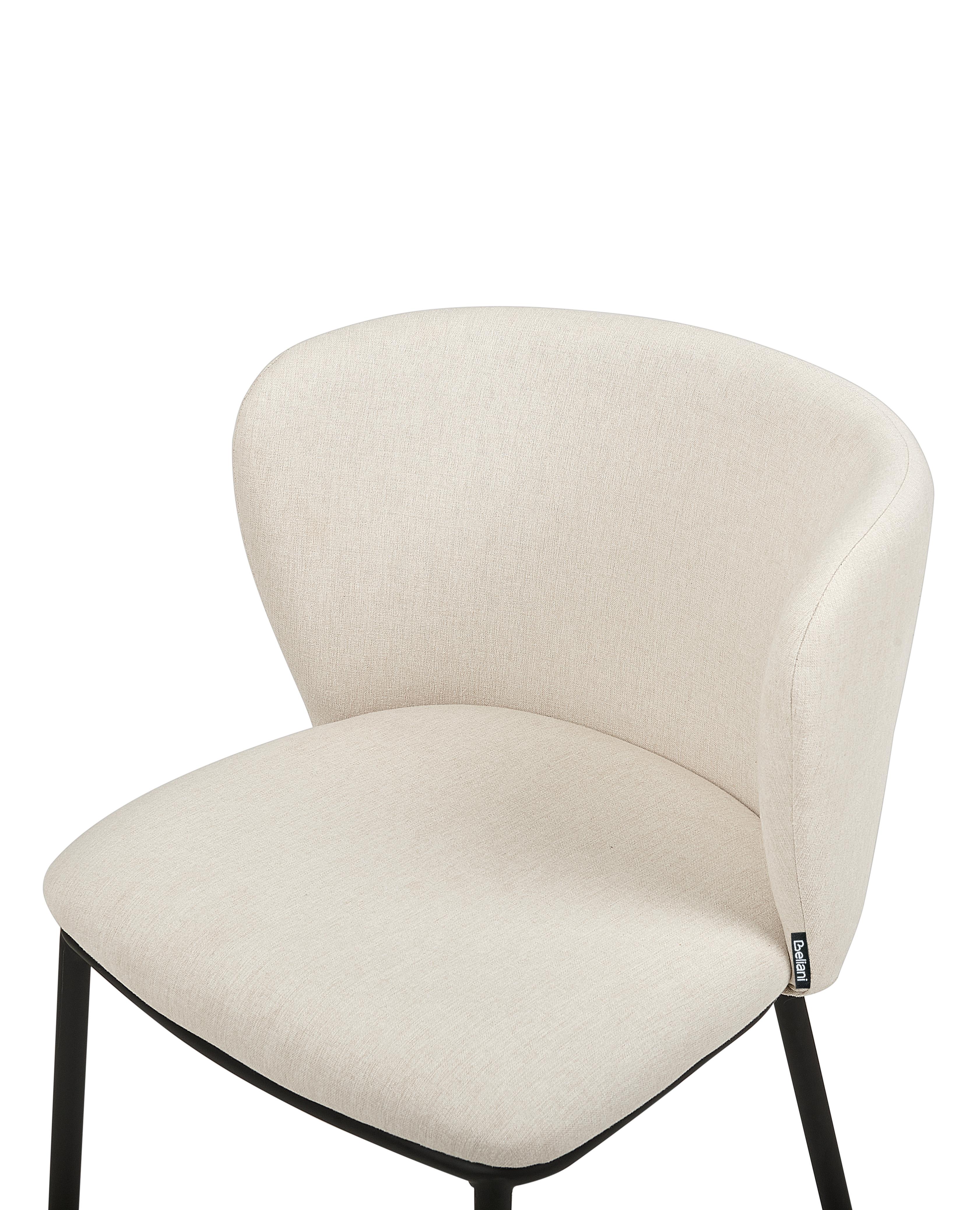 Set van 2 eetkamerstoelen MINA Gebroken wit