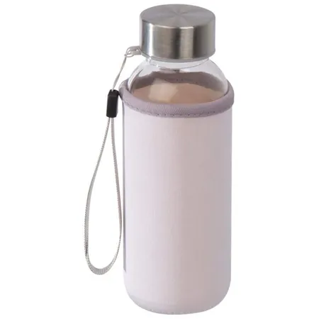 Macma Kunststoff Trinkflasche mit Neoprenüberzug, 300 ml, transparent