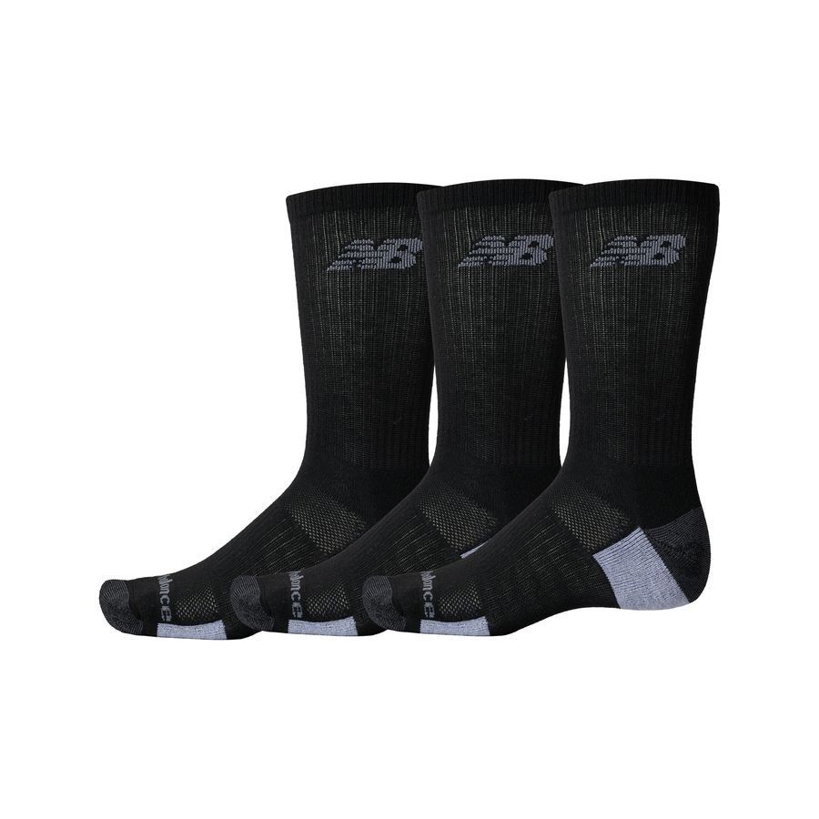 New Balance Chaussettes Performance Cushioned Crew Pack de 3 - Noir