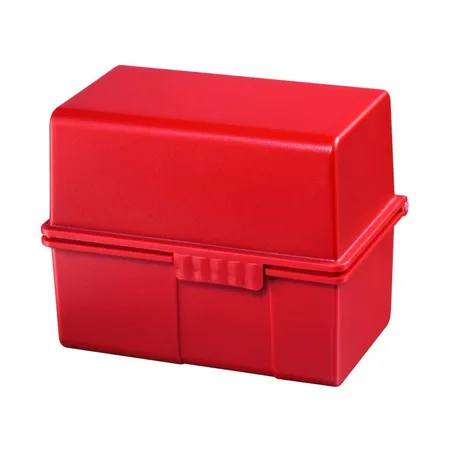 HAN Karteibox für 300 Karten DIN A8, Polystyrol, 89 x 71 x 58 mm, rot