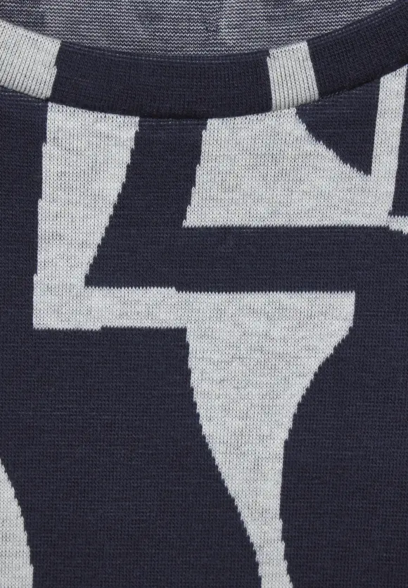 Jacquard Kleid - deep blue
