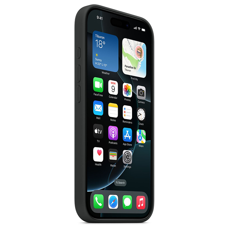 Apple Coque en silicone avec MagSafe Noir - iPhone 16 Pro