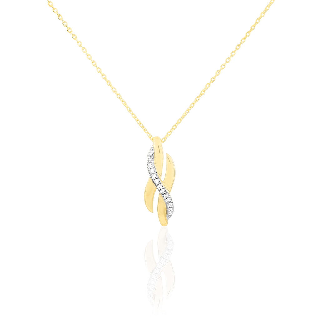 Collier Ester Or Jaune Diamant