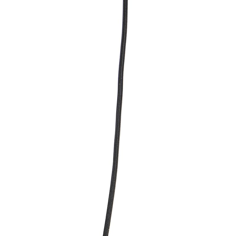 Art deco hanglamp zwart met smoke glas 3-lichts - Pallon