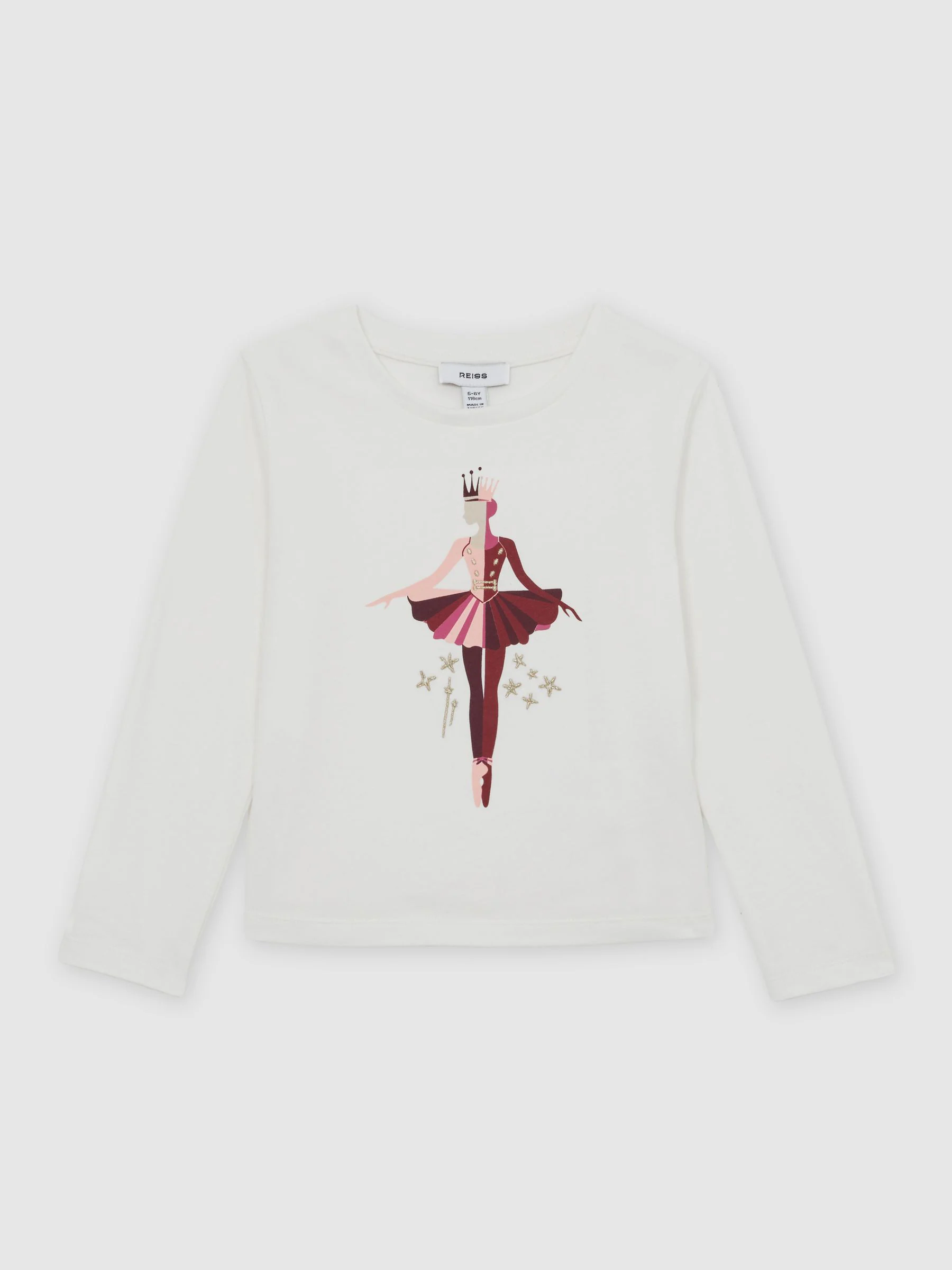 Reiss Anastasia Cotton Ballet-Print T-Shirt