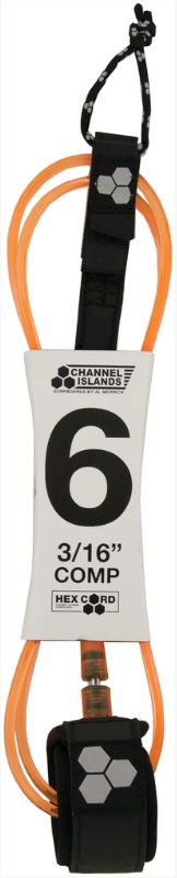 Channel Islands CI Comp Leash 6'0 - Hex Cord - 3/16