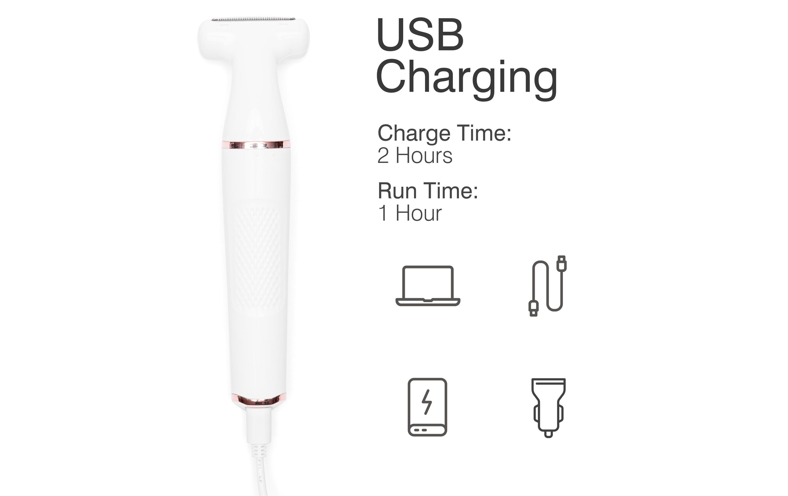 Körperrasierer Go Smooth 4-IN-1Damenrasierer Bikini-Trimmer