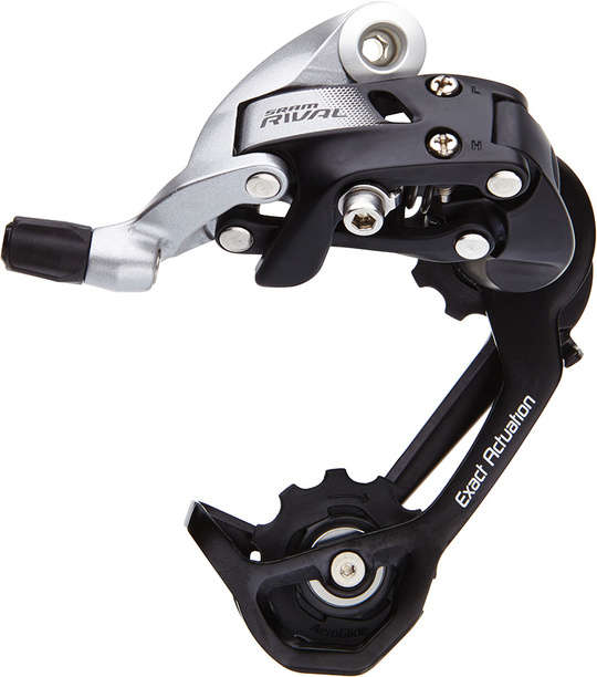 SRAM Rival22 Achterderailleur 11-speed Dubbel Medium Kooi Zwart