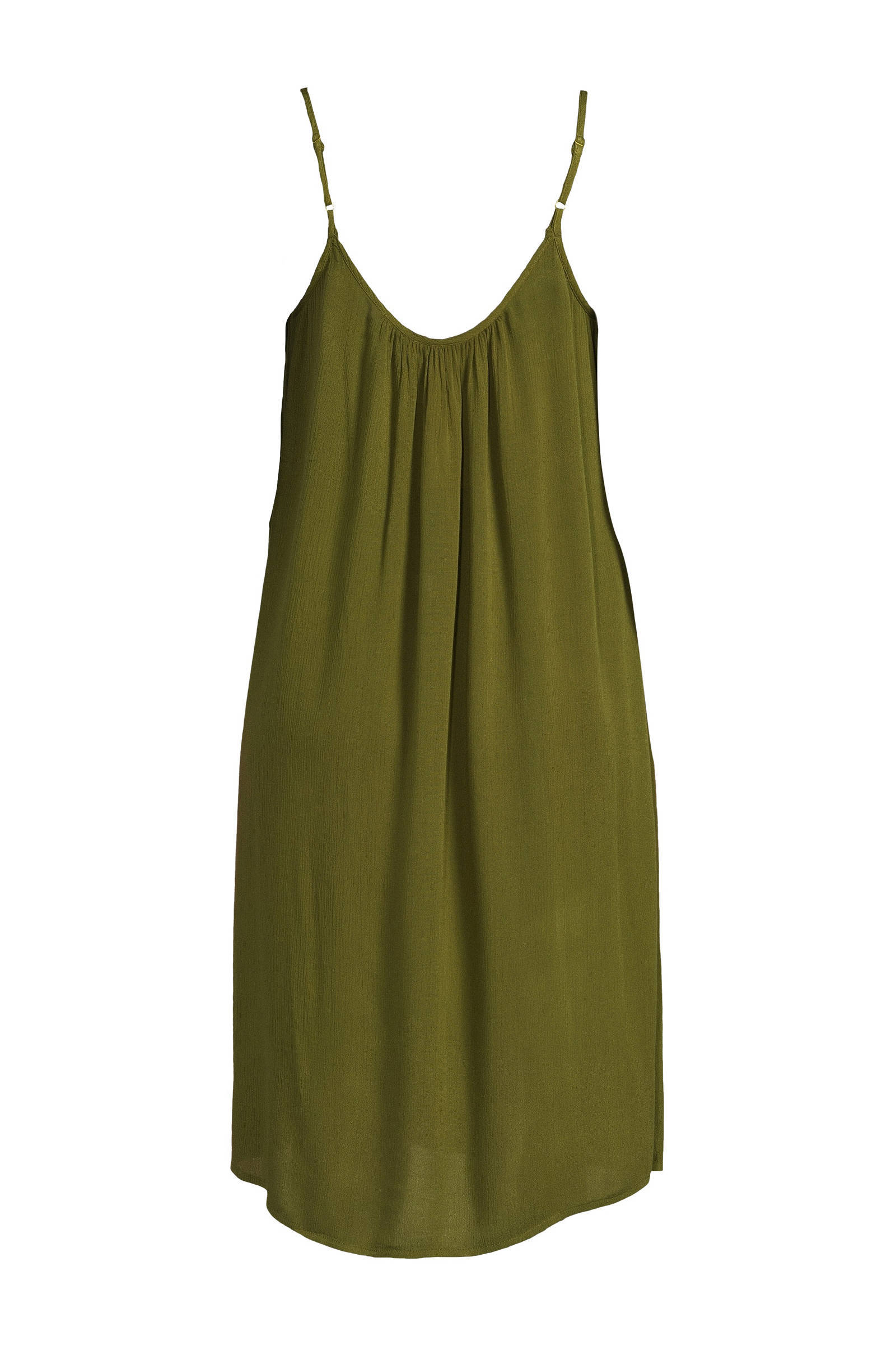 BEACHWAVE crinkle strandjurk olijfgroen