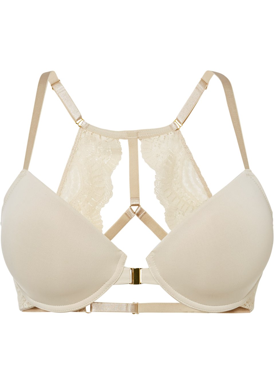 Soutien-gorge à coques et armatures fermeture devant avec polyamide recyclé