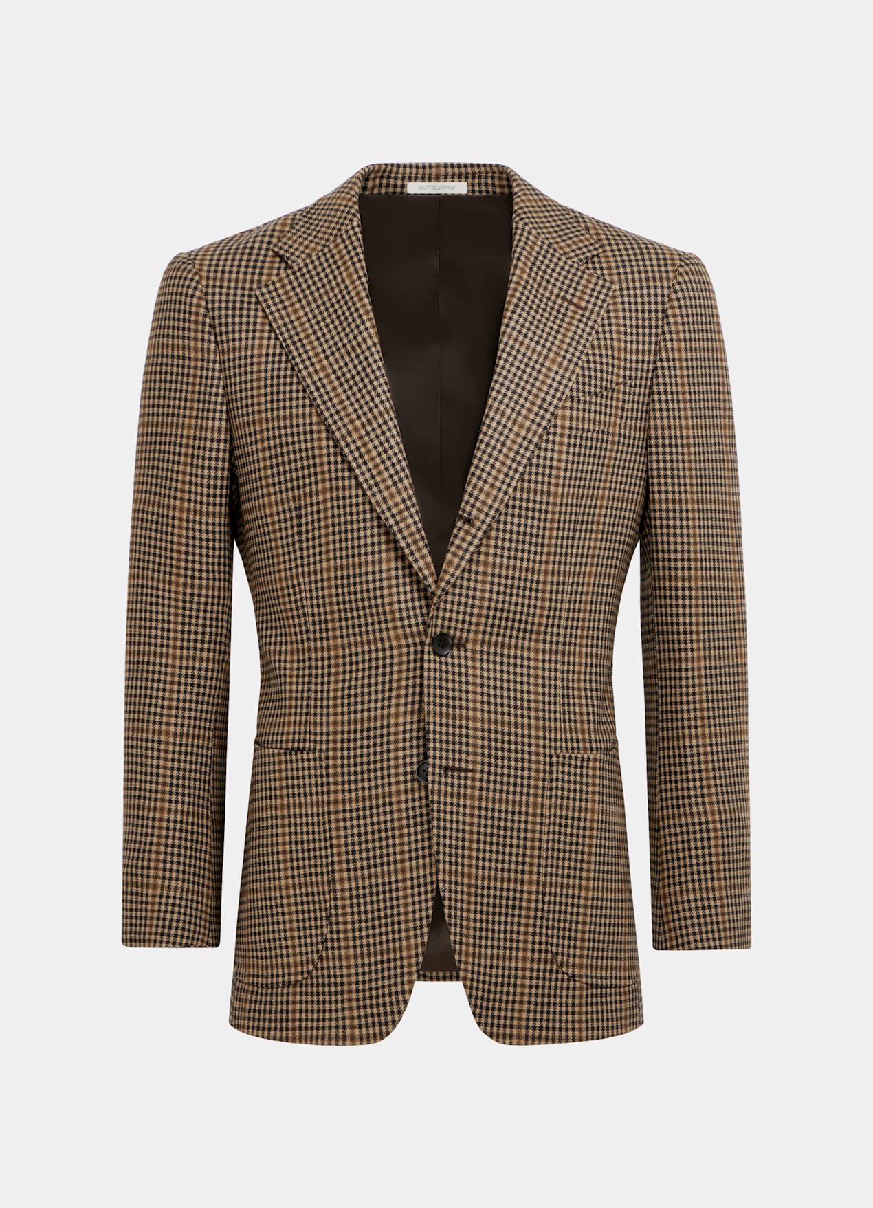 Costume Havana coupe Tailored marron moyen pied-de-poule