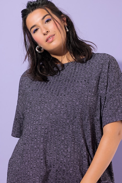 Schlafanzug, Zweiteiler, Rippjersey, Halbarm, lange Hose