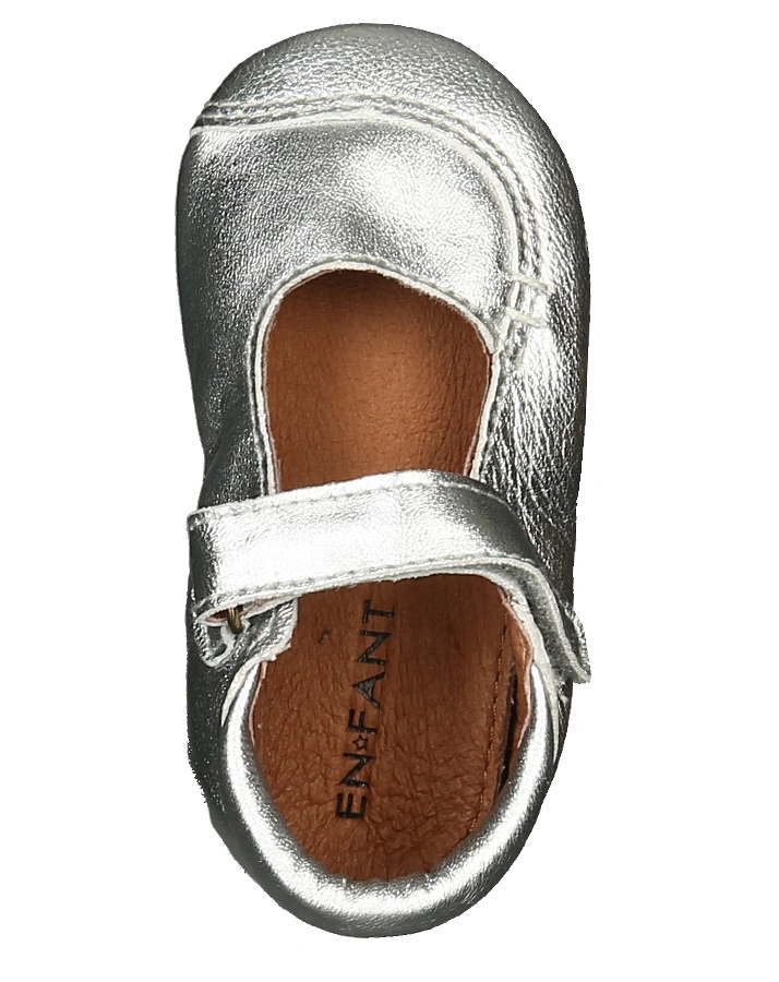 Hausschuhe BALLERINA VELCRO in silver