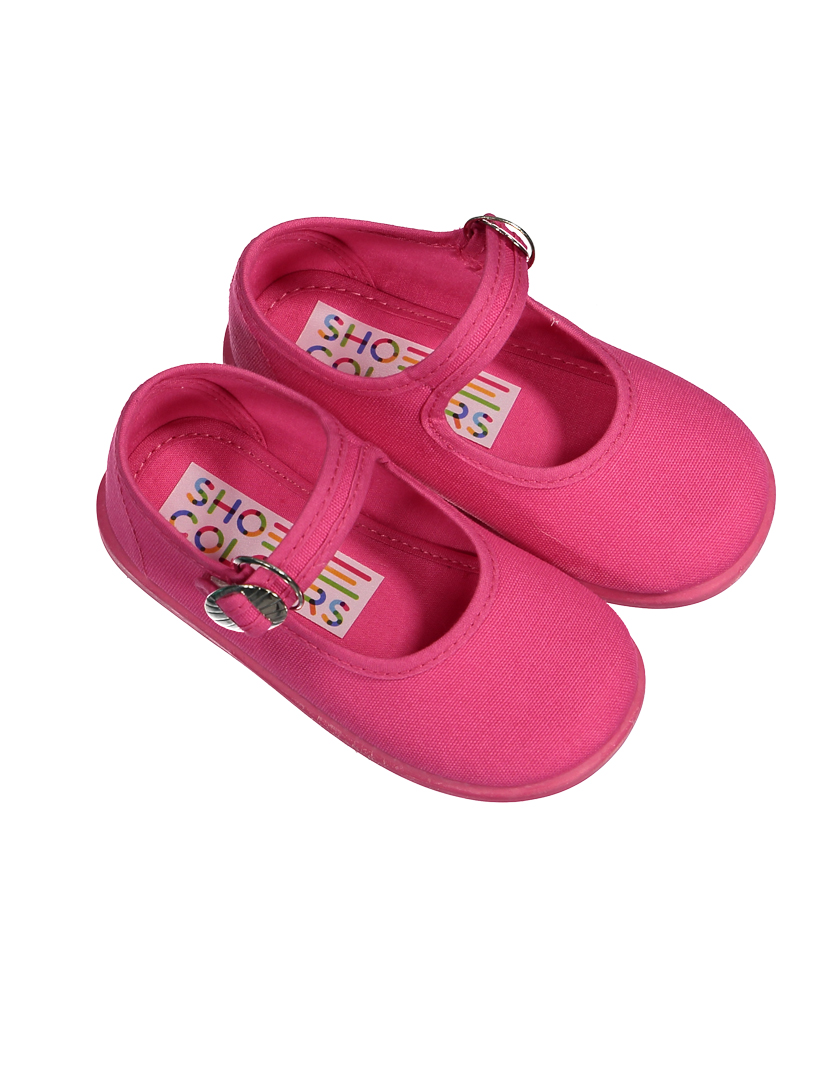 Fuchsia Canvas Ballet Flats