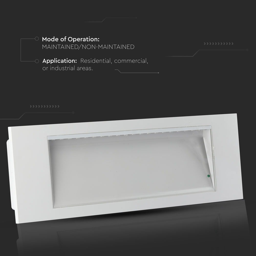 Noodverlichting schotten - 12 uur - Samsung - Wit - IP20 - 3,8W - 110 lumen - 6000K