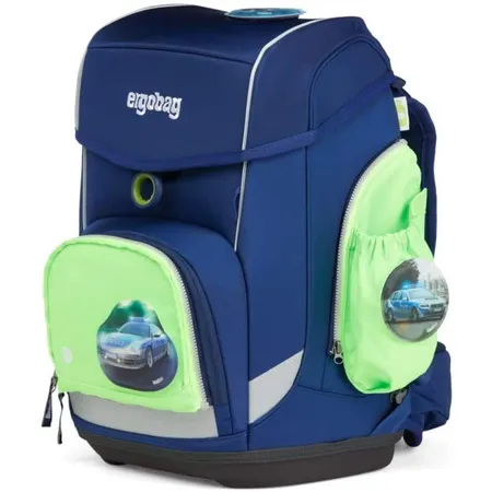 ergobag Fluoreszierendes LED Seitentaschen-Set Grün, 3-teilig