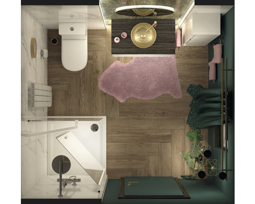 Jungborn spoelrandloze toiletcombinatie FLORIEL/ONE 64 wit met toiletzitting en softclose-mechanisme