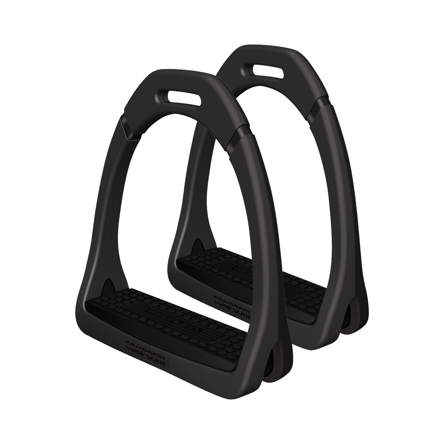 COMPOSITI Steigbügel, für Erwachsene  - schwarz/schwarz - 12 cm