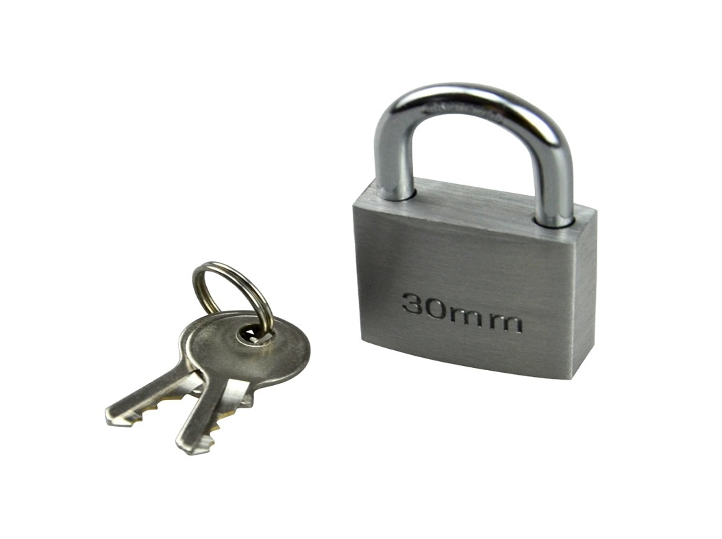 CADEADO AUCHAN ALUMINIO COM 2 CHAVES 30MM