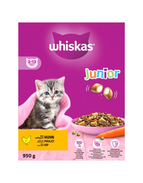 Whiskas Brokjes Junior Kip - Kattenvoer