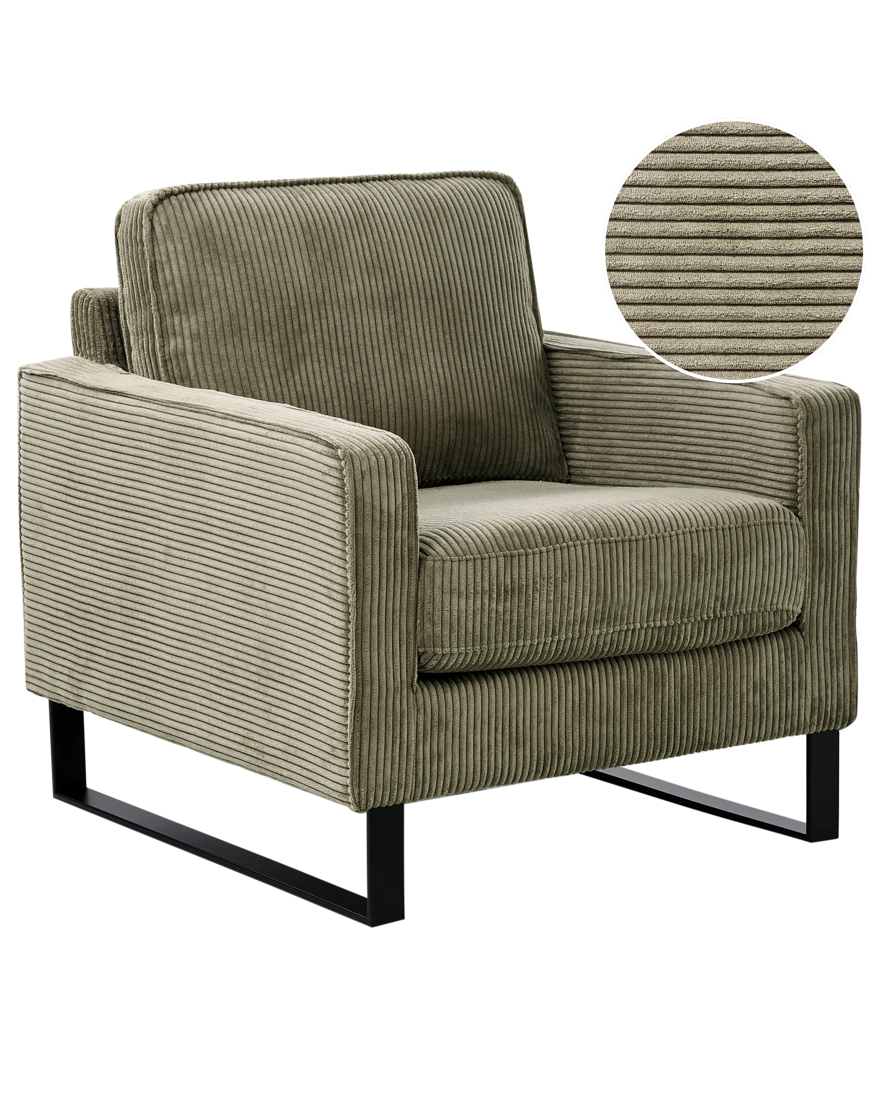Fauteuil VIND Corduroy Groen