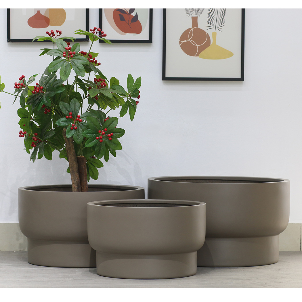 Plantenpot Nyborg M taupe Ø62 x H36cm