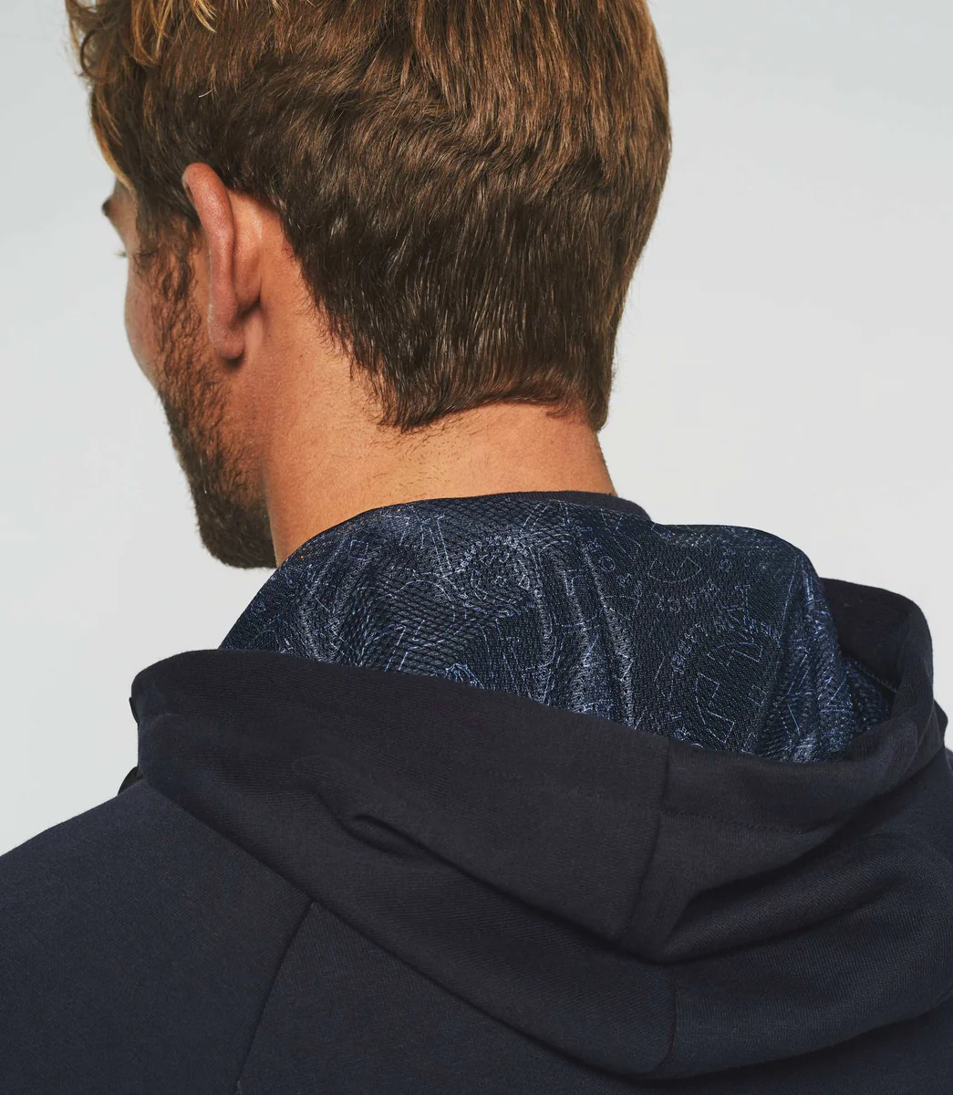 Gilet zippé à capuche marine 