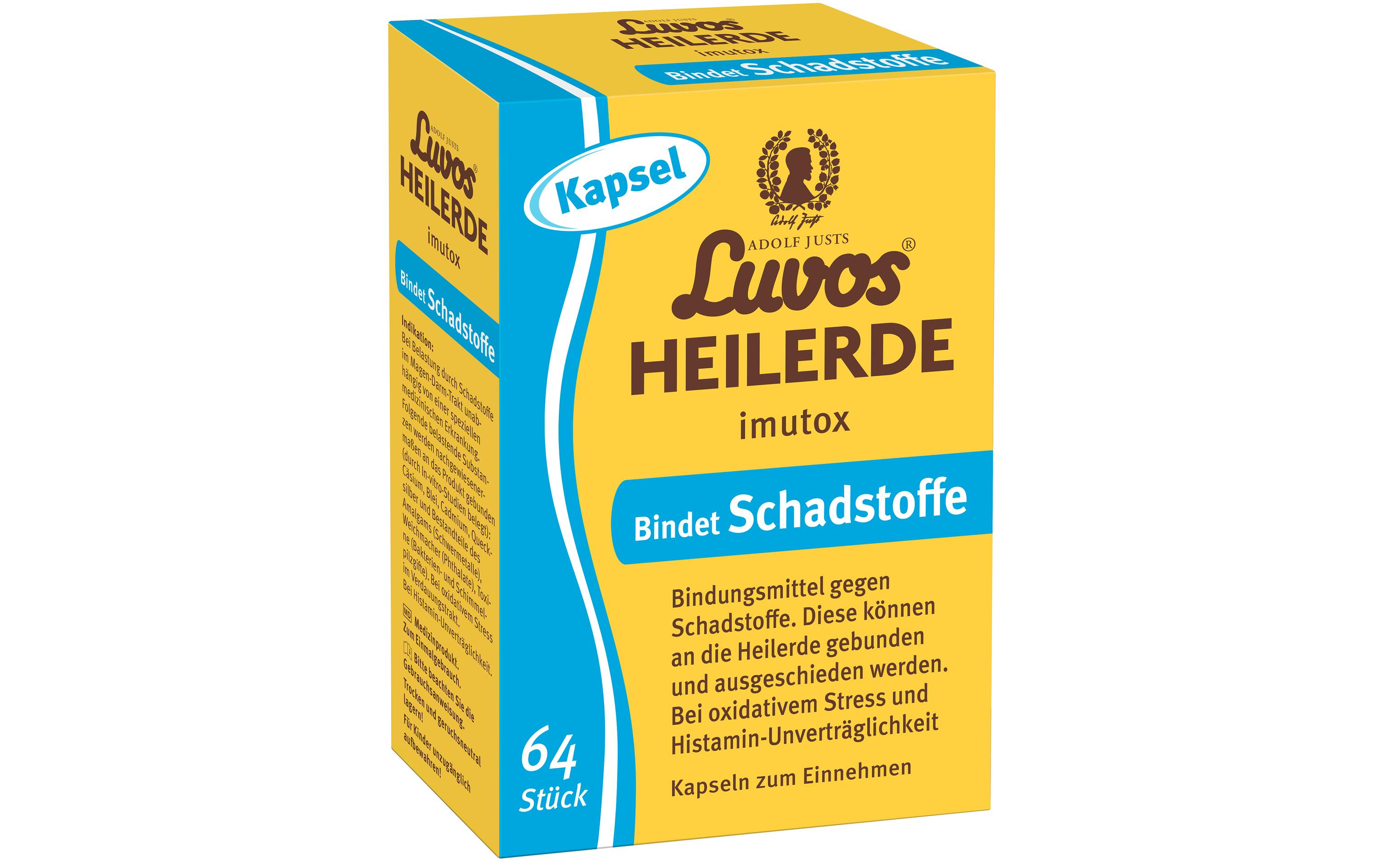 Heilerde Imutox 64 KapselnZur Entgiftung des Magen-Darm Traktes