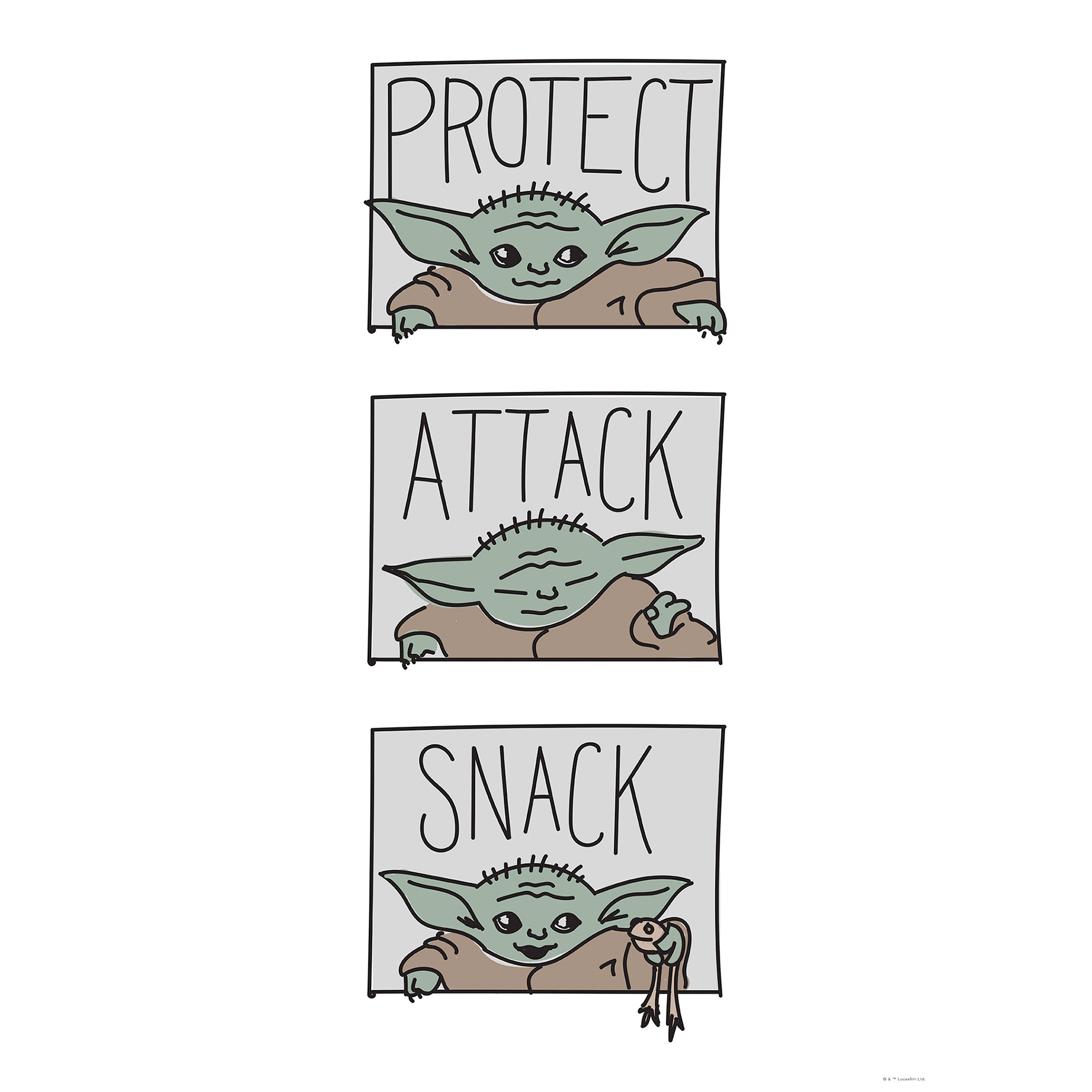 Wandbild MANDALORIAN THE CHILD PROTECT - 50x70 cm