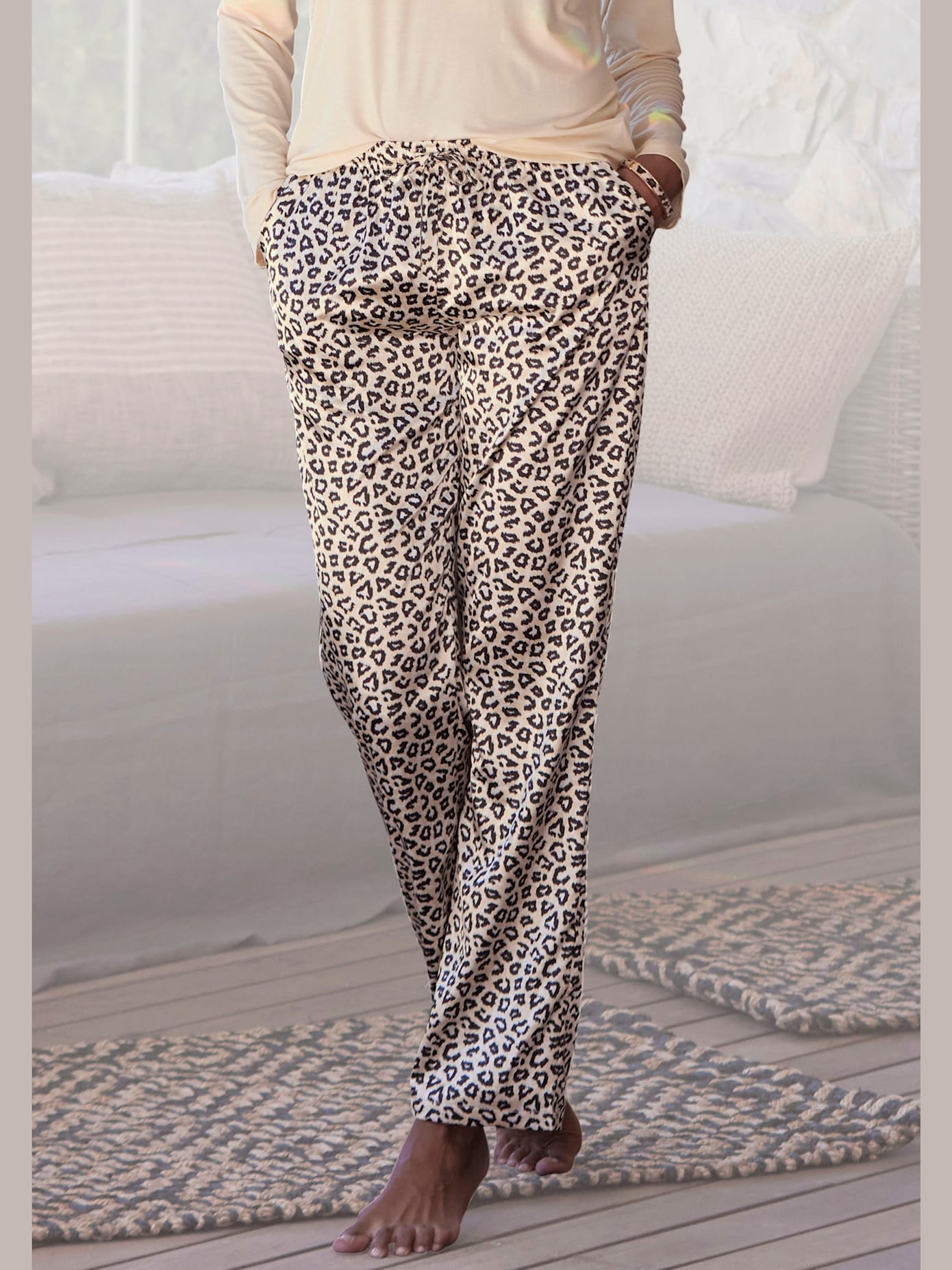 Bas de pyjama pantalon de pyjama à imprimé animal